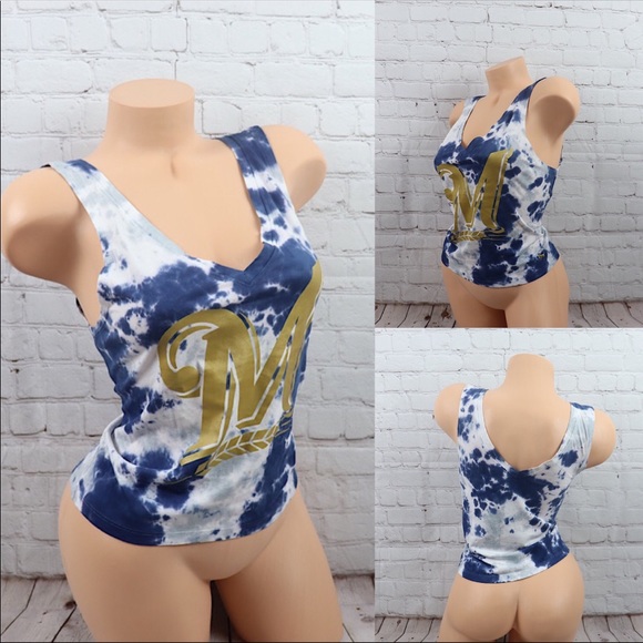 PINK Victoria's Secret Tops - VS Pink Milwaukee Brewers V-Neck Tank Top